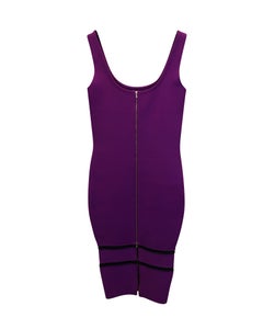 Vestido ajustado midi de Victoria Beckham en viscosa morada