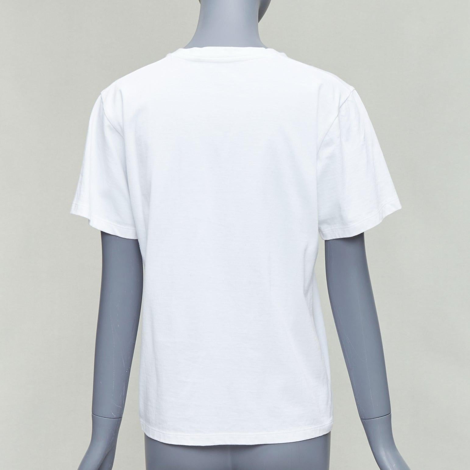 Women's VICTORIA BECKHAM Minnie Mouse print white cotton tshirt UK2 XXS For Sale