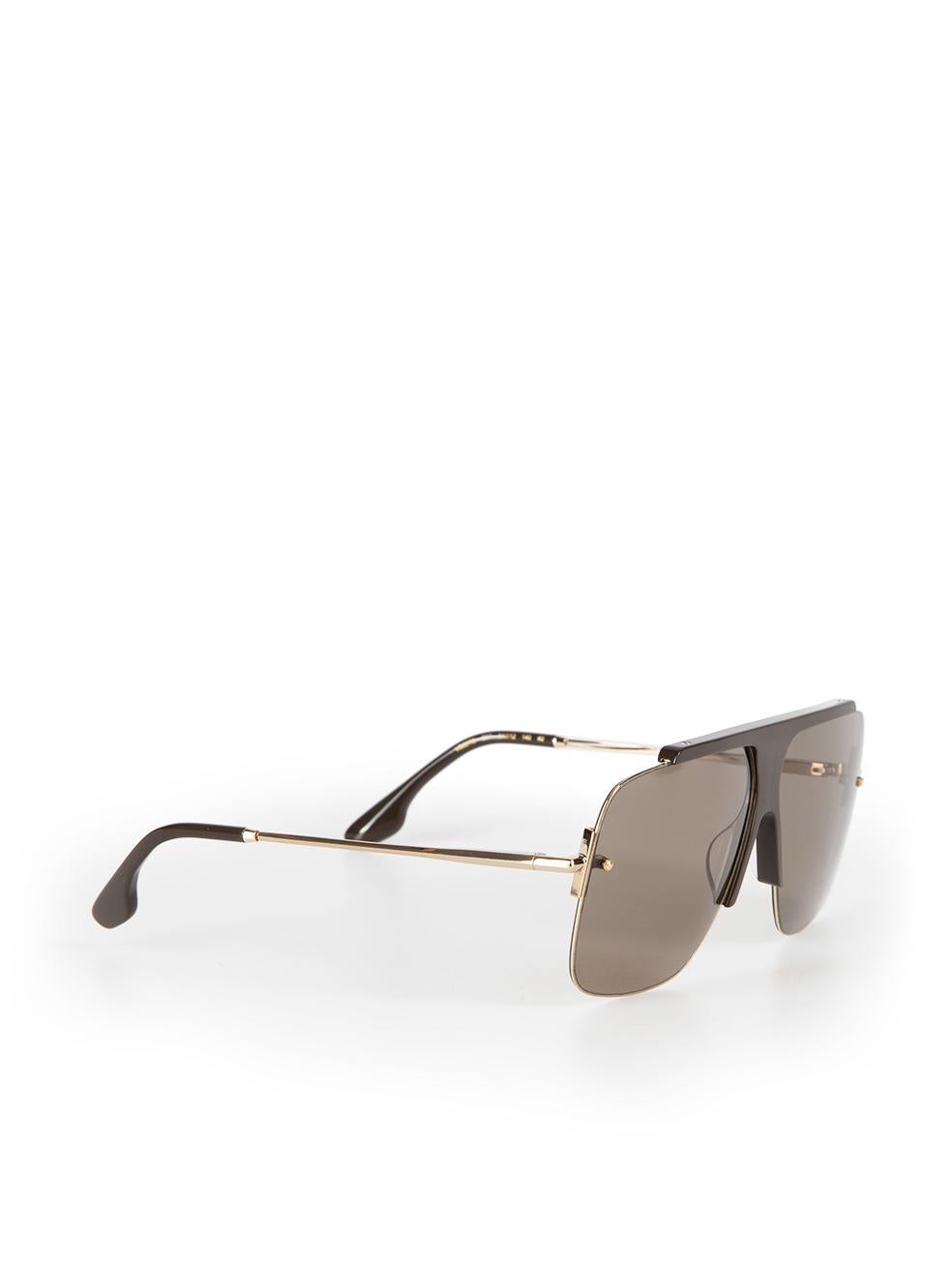 Victoria Beckham Mocha Navigator Frame Sunglasses In New Condition For Sale In London, GB