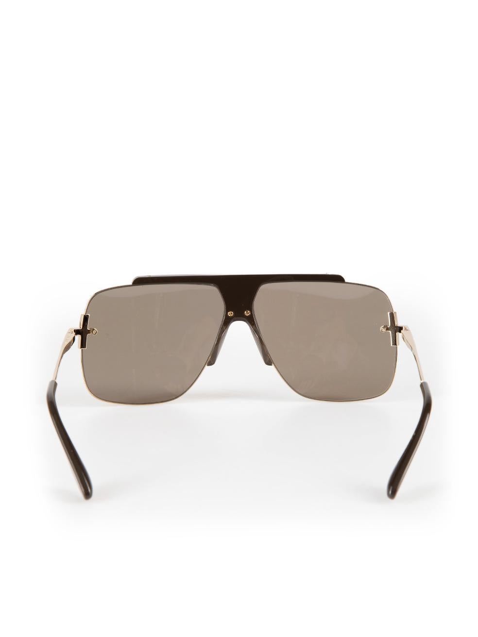 Women's Victoria Beckham Mocha Navigator Frame Sunglasses For Sale