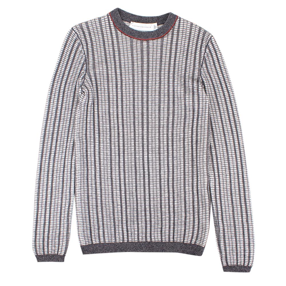 Victoria Beckham Mouline Wool Knit Sweater - Size US 4 5