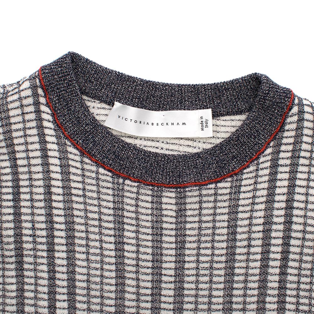 Victoria Beckham Mouline Wool Knit Sweater - Size US 4 In Excellent Condition In London, GB