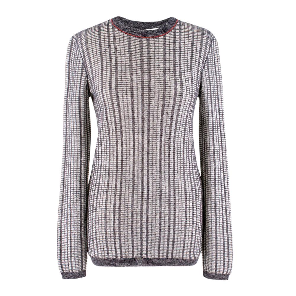 Victoria Beckham Mouline Wool Knit Sweater - Size US 4