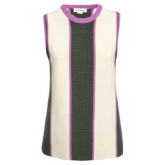 Victoria Beckham Mehrfarbiges ärmelloses Strick-Tanktop M