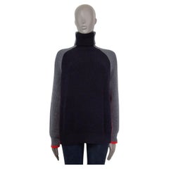 VICTORIA BECKHAM multicolor wool OVERSIZED COLORBLOCK TURTLENECK Sweater S