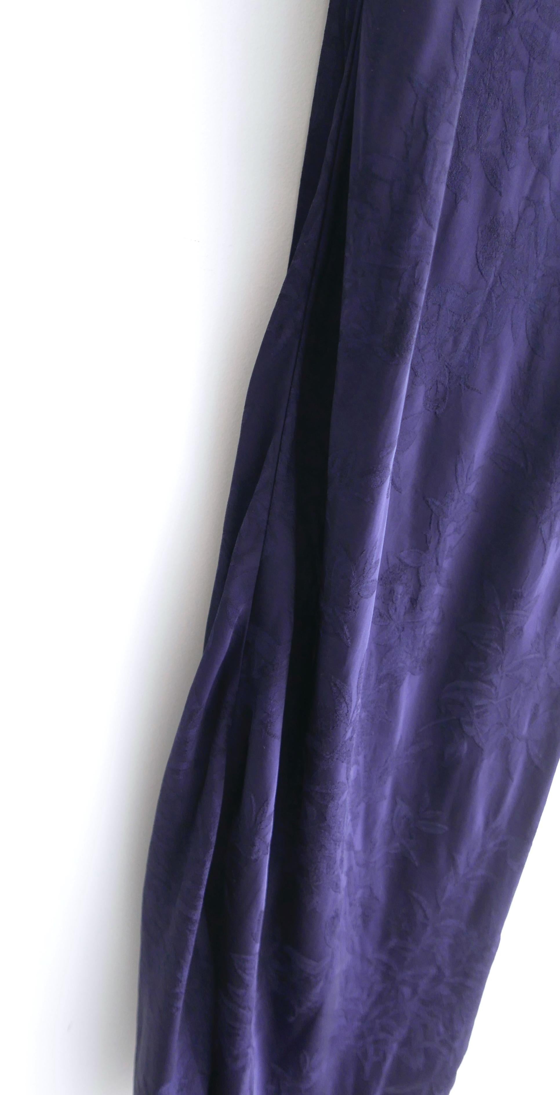 Black Victoria Beckham Myrtle Jacquard Drape Front Maxi Dress For Sale