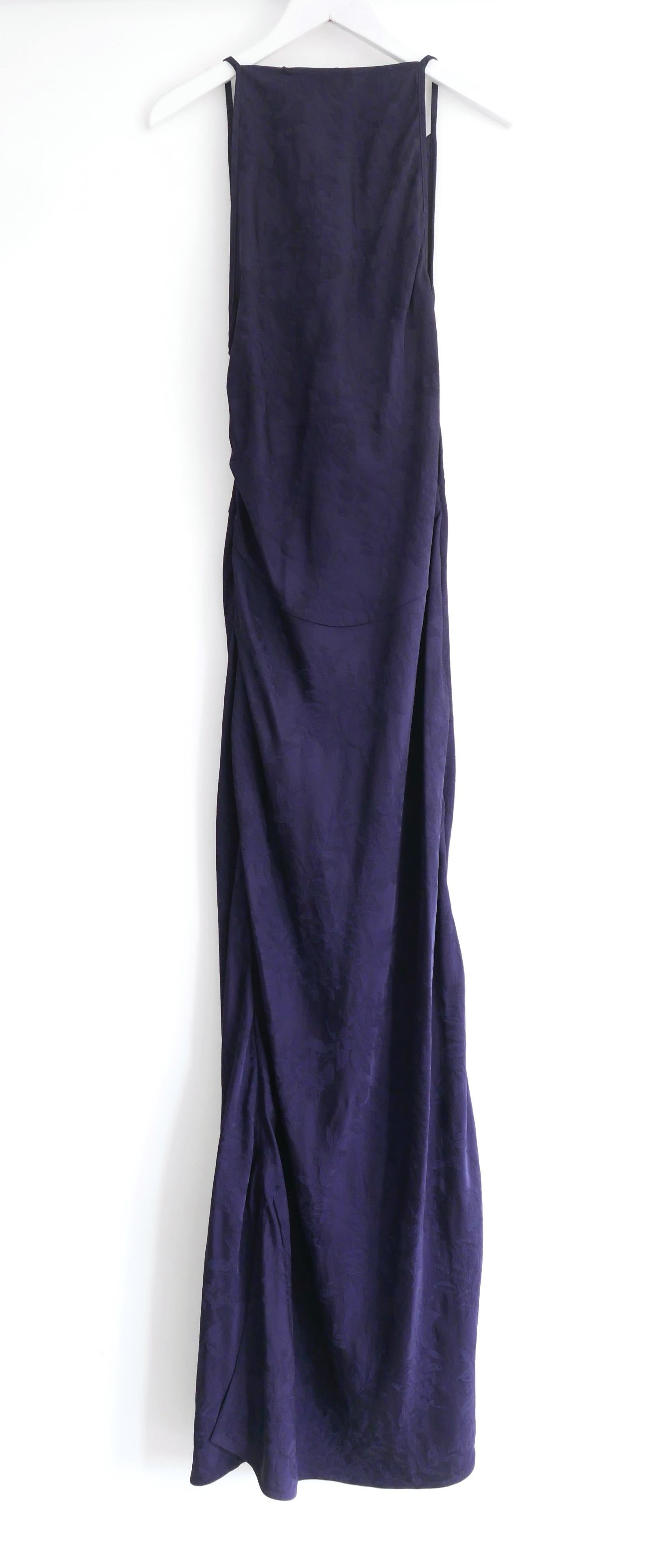Victoria Beckham Myrtle Jacquard Drape Front Maxi Dress In New Condition For Sale In London, GB
