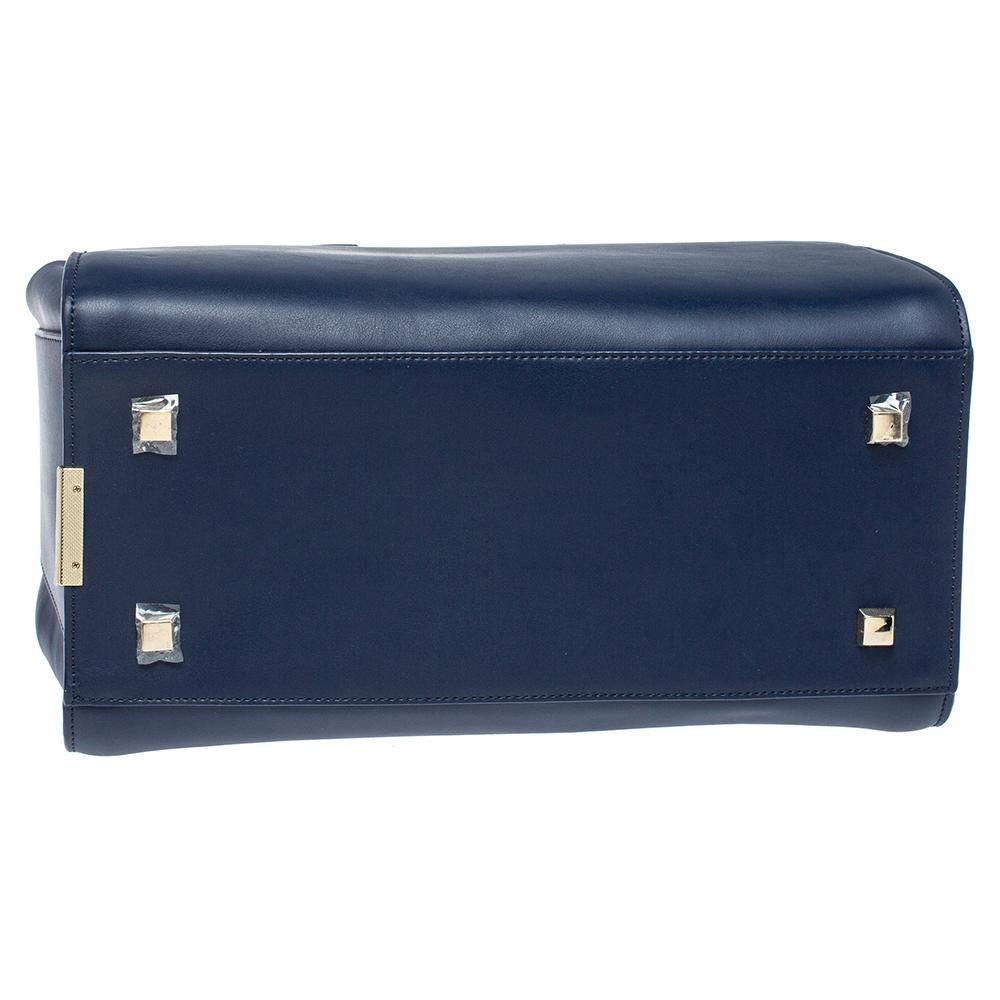 navy blue leather handbag sale