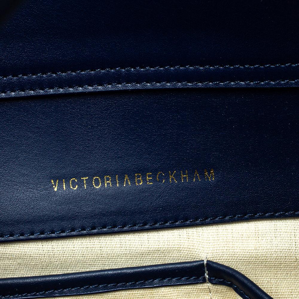Victoria Beckham Navy Blue Leather Liberty Satchel 1