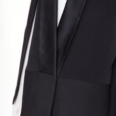 VICTORIA BECKHAM No.13 Runway black silk wool blend cape jacket UK8 S