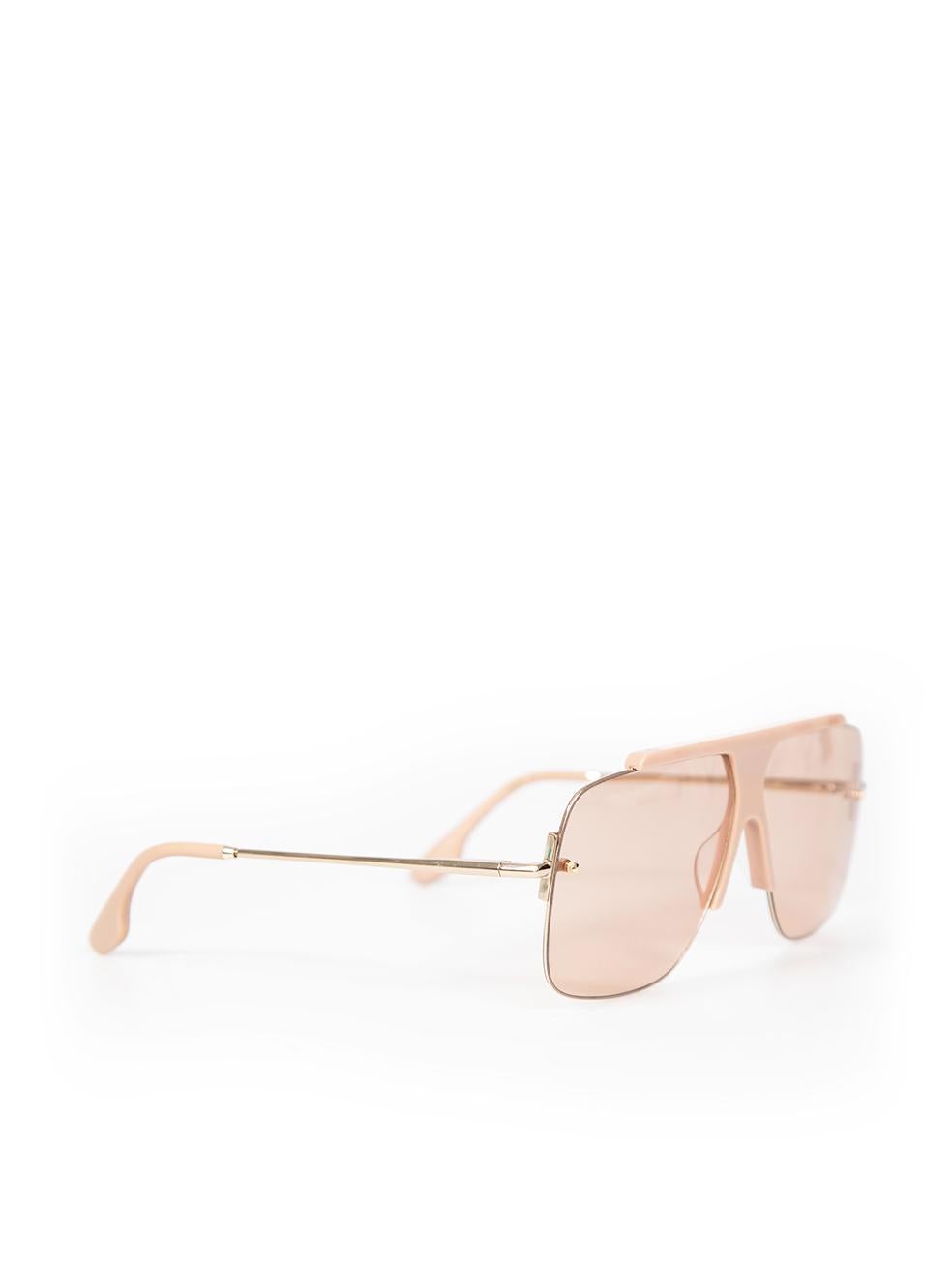 Victoria Beckham Nude Navigator Frame Sunglasses In New Condition For Sale In London, GB