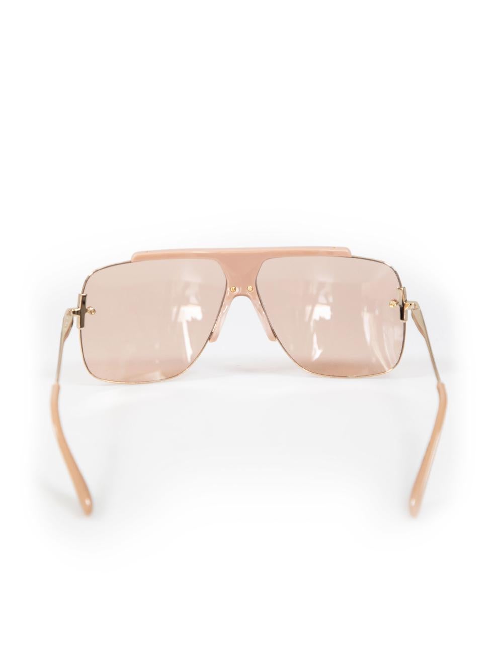 Women's Victoria Beckham Nude Navigator Frame Sunglasses For Sale