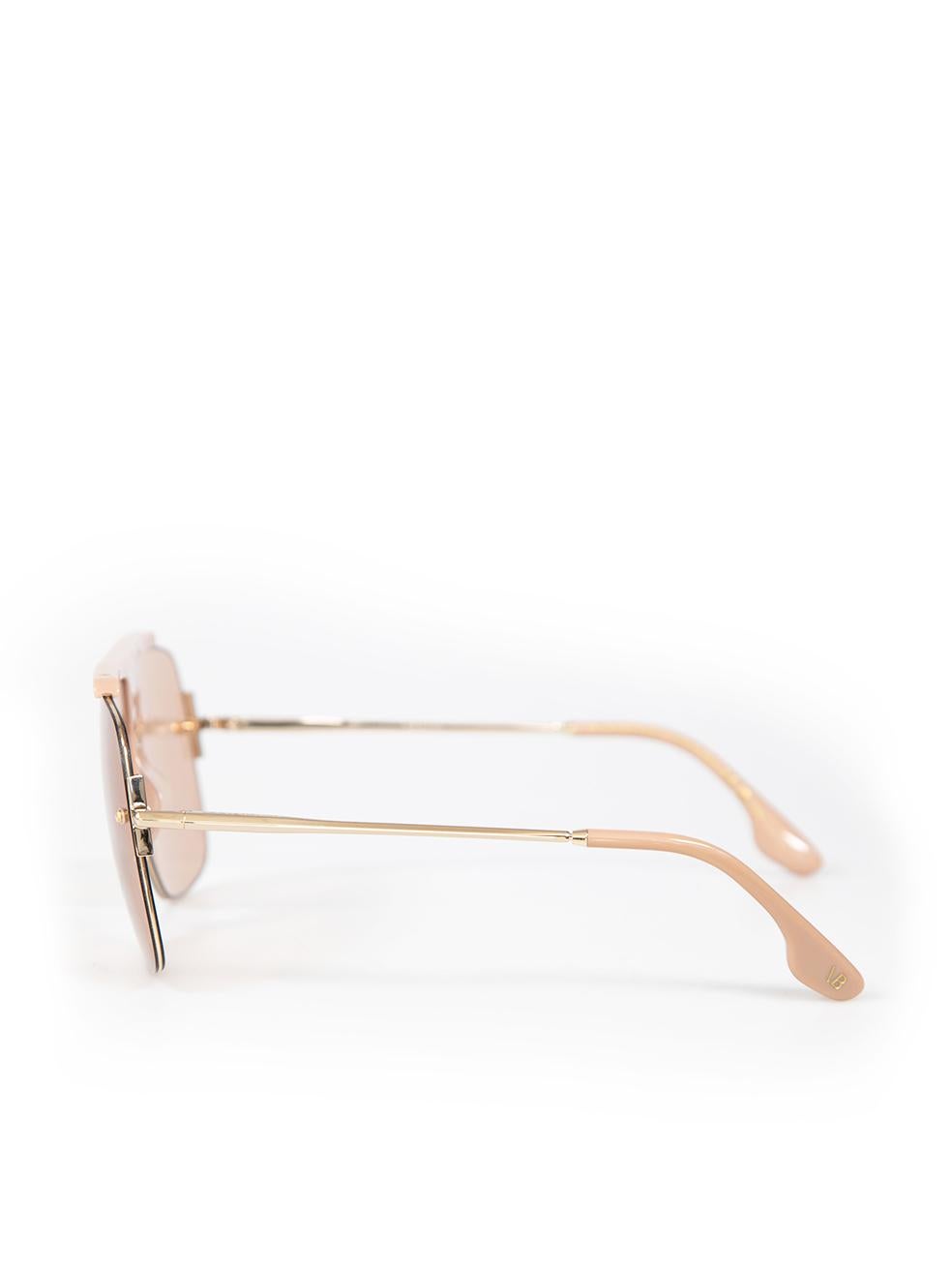 Victoria Beckham Nude Navigator Frame Sunglasses For Sale 1