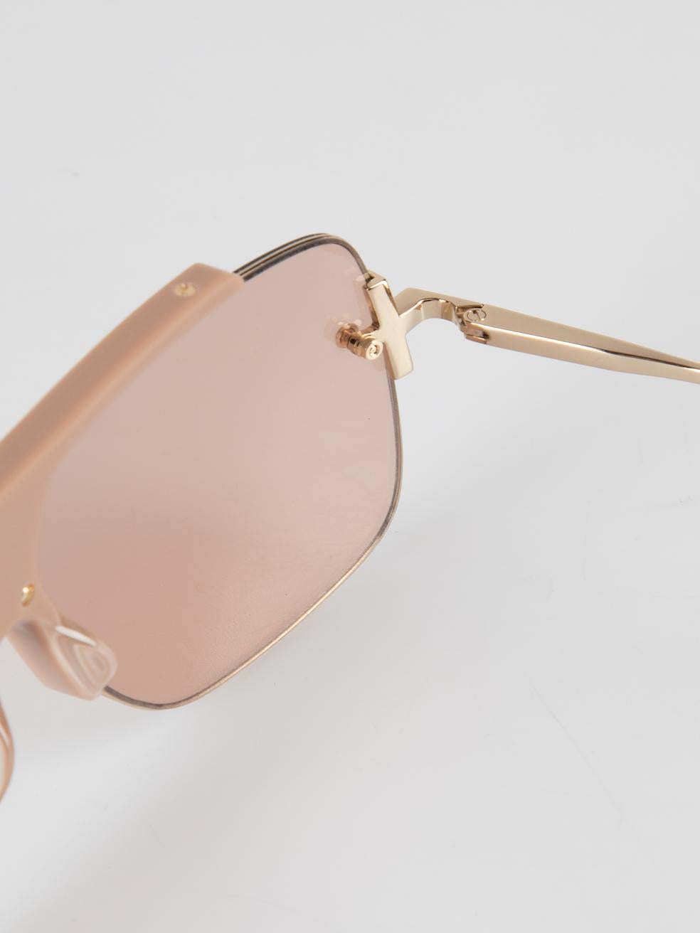 Victoria Beckham Nude Navigator Frame Sunglasses For Sale 2