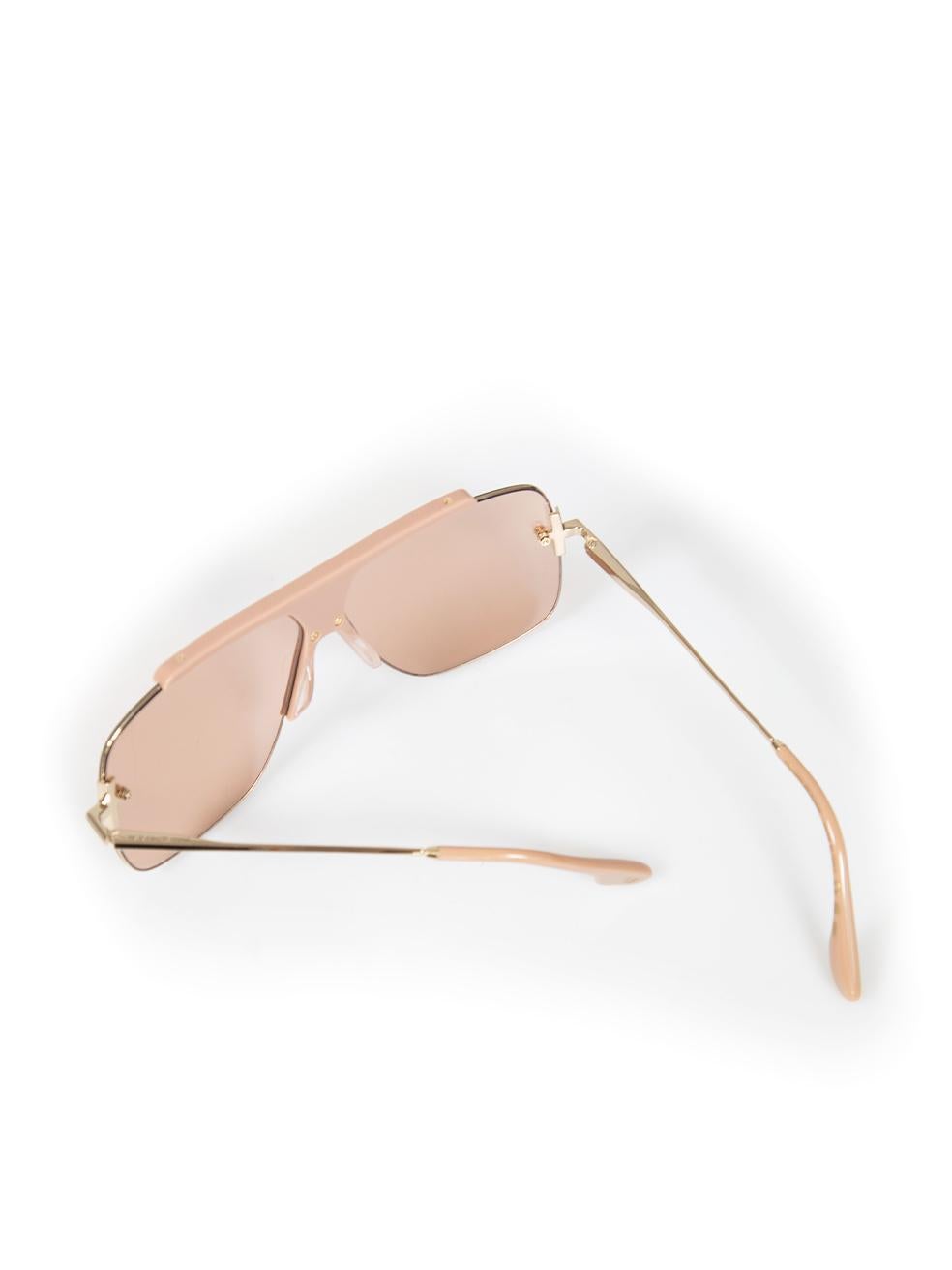 Victoria Beckham Nude Navigator Frame Sunglasses For Sale 3