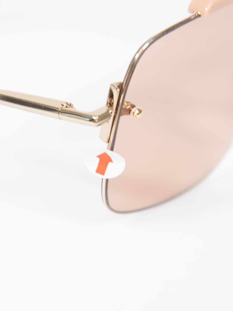 Victoria Beckham Nude Navigator Frame Sunglasses For Sale 4