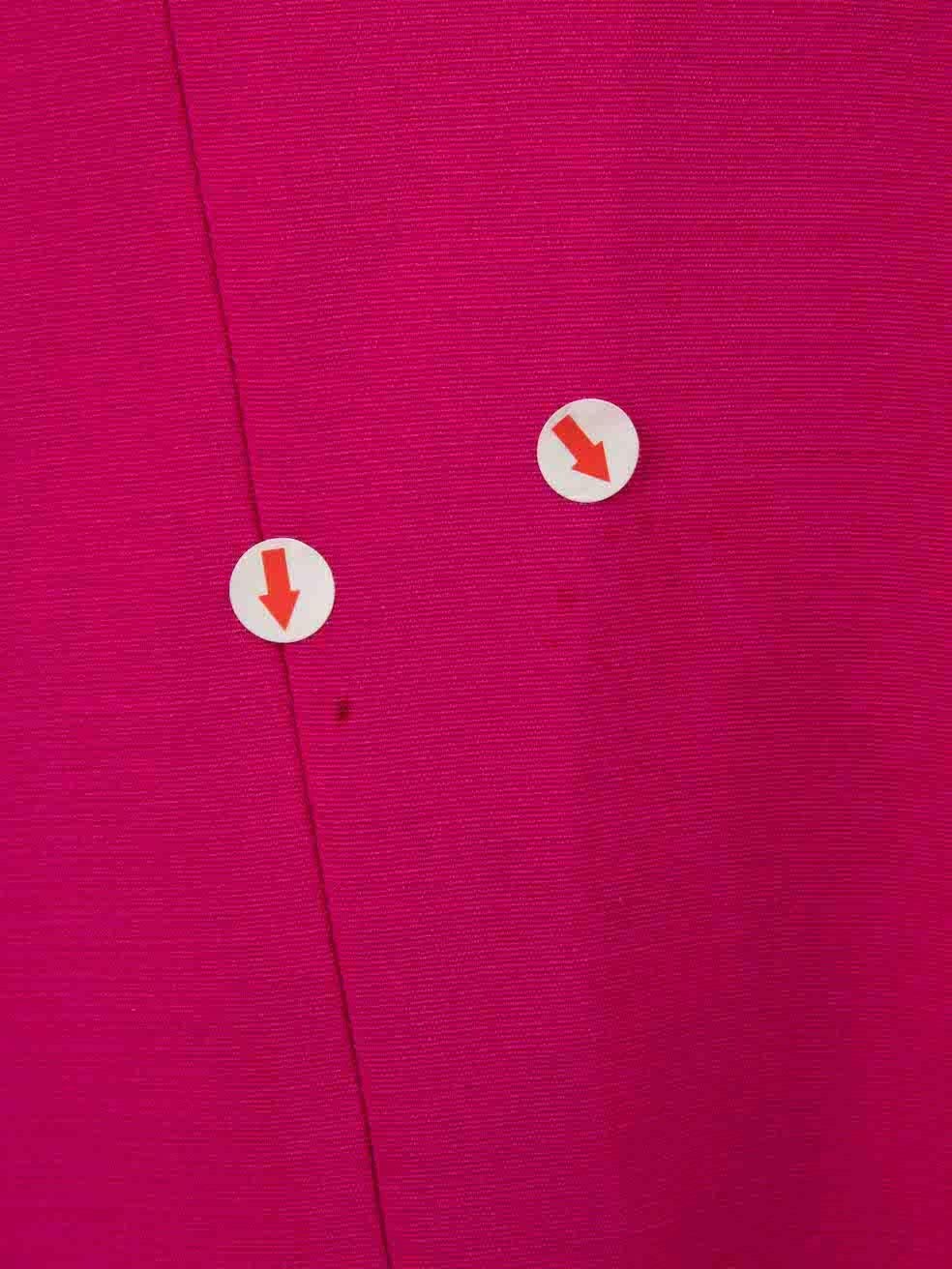 Women's Victoria Beckham Pink Silk One Shoulder Midi Dress Size XS For Sale