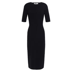 Victoria Beckham Pointelle-Trimmed Textured-Knit Dress