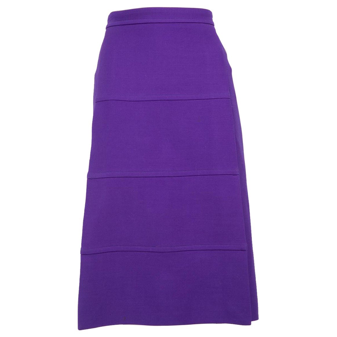 Victoria Beckham Gonna al ginocchio in lana viola Taglia XL