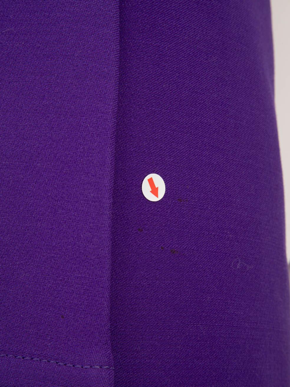 Victoria Beckham Purple Wool A Line Midi Skirt Size XL For Sale 2
