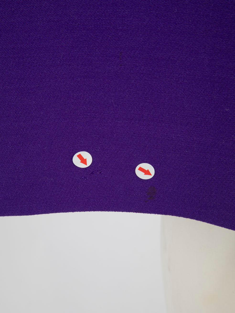 Victoria Beckham Purple Wool A Line Midi Skirt Size XL For Sale 3