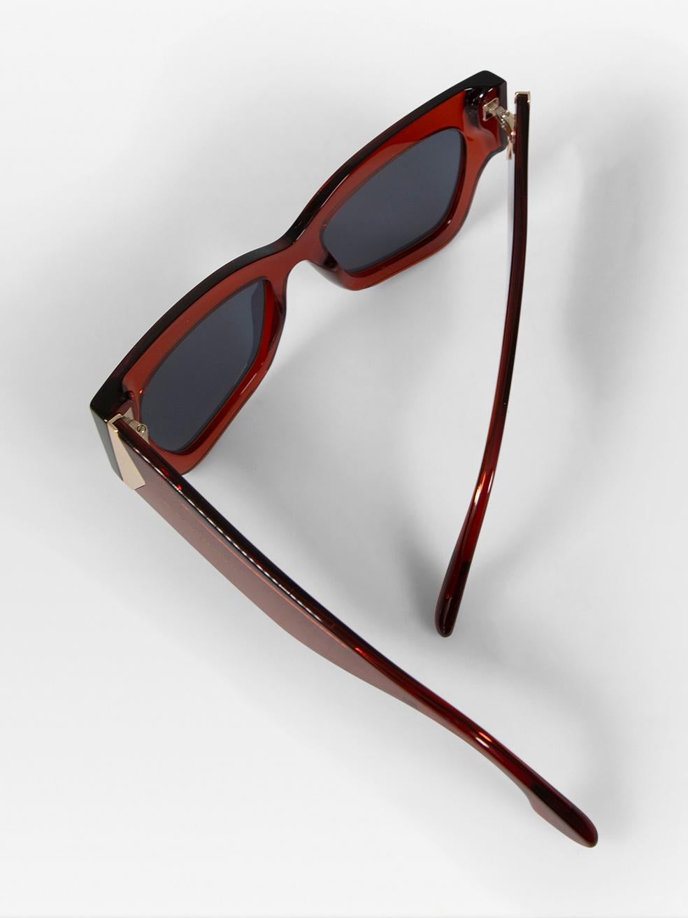 Victoria Beckham Red Butterfly Blue Tinted Sunglasses For Sale 2