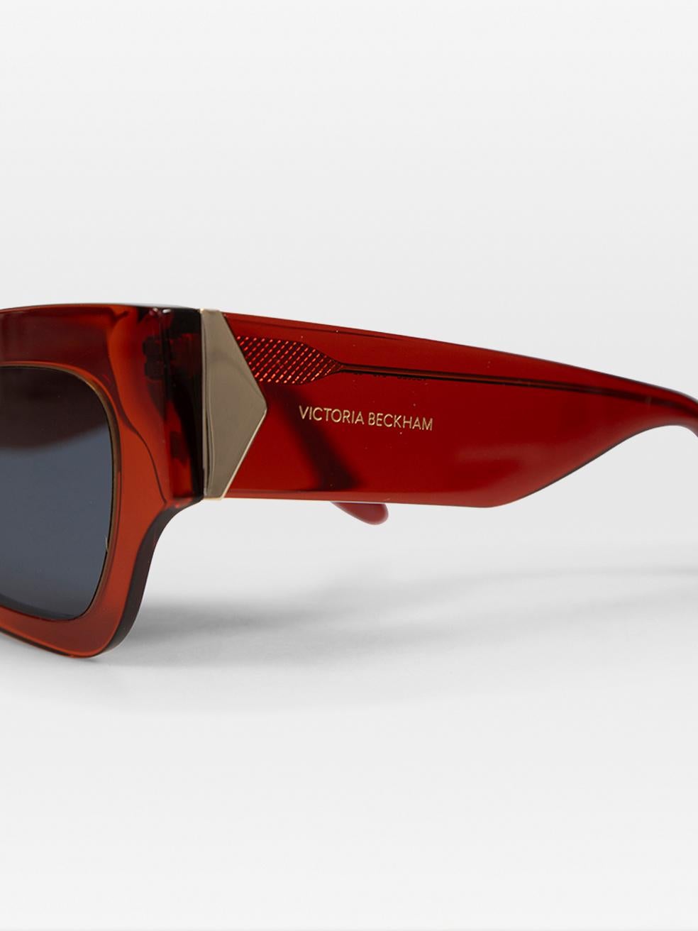Victoria Beckham Red Butterfly Blue Tinted Sunglasses For Sale 3