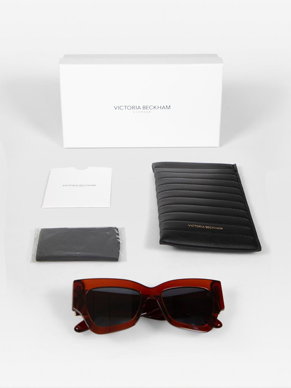 Victoria Beckham Red Butterfly Blue Tinted Sunglasses For Sale 4