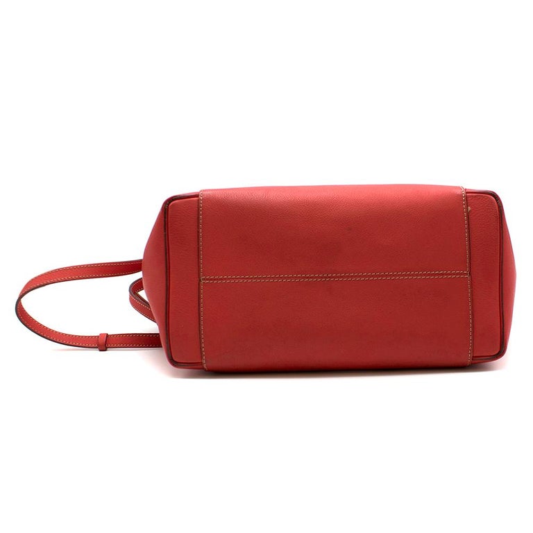 Victoria Beckham Red Liberty Leather Tote bag For Sale at 1stDibs