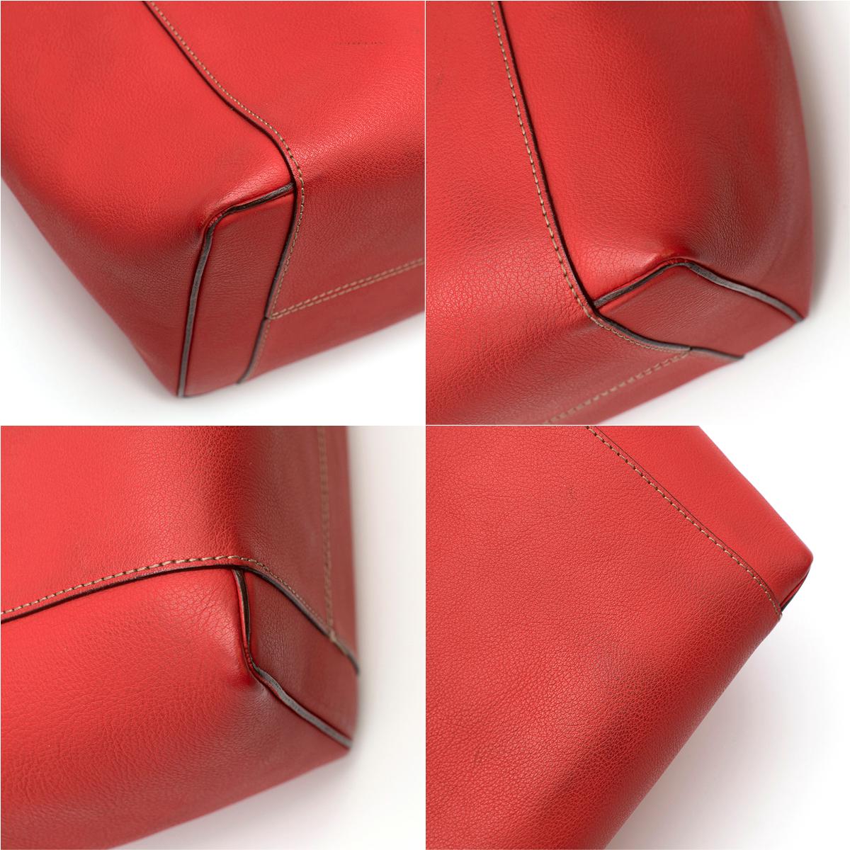 Victoria Beckham Red Liberty Leather Tote bag In Good Condition For Sale In London, GB