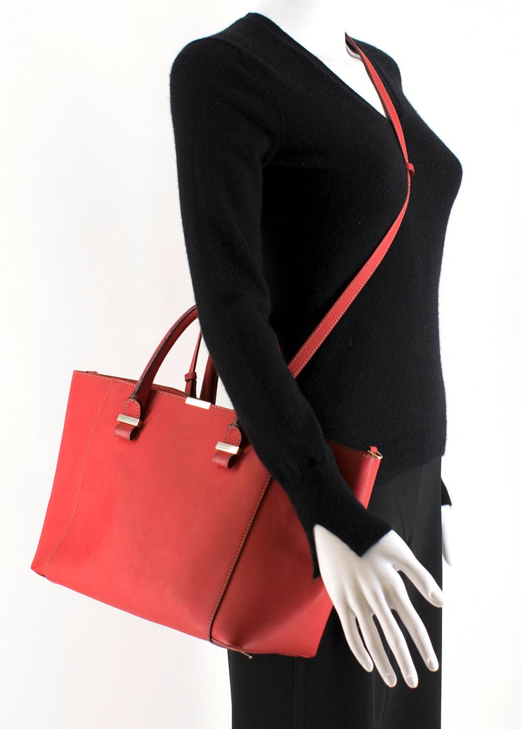 Victoria Beckham Red Liberty Leather Tote bag   2