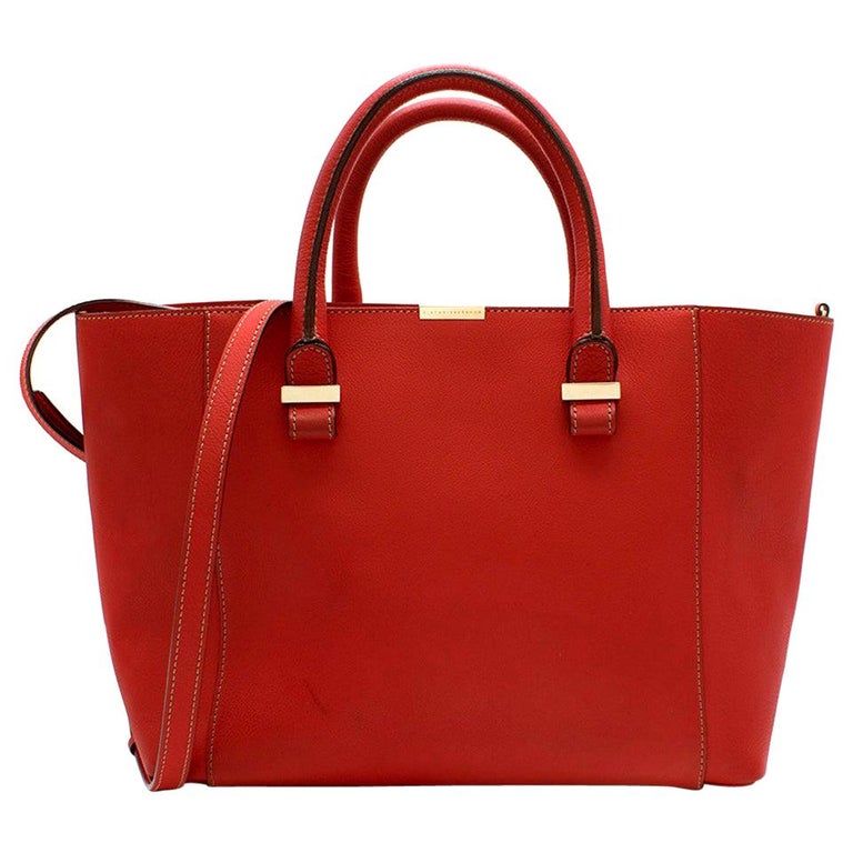 Victoria Beckham Red Liberty Leather Tote bag For Sale at 1stDibs