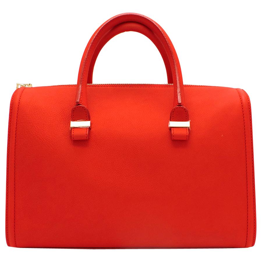Victoria Beckham Red Seven Leather Bowling Bag at 1stDibs victoria