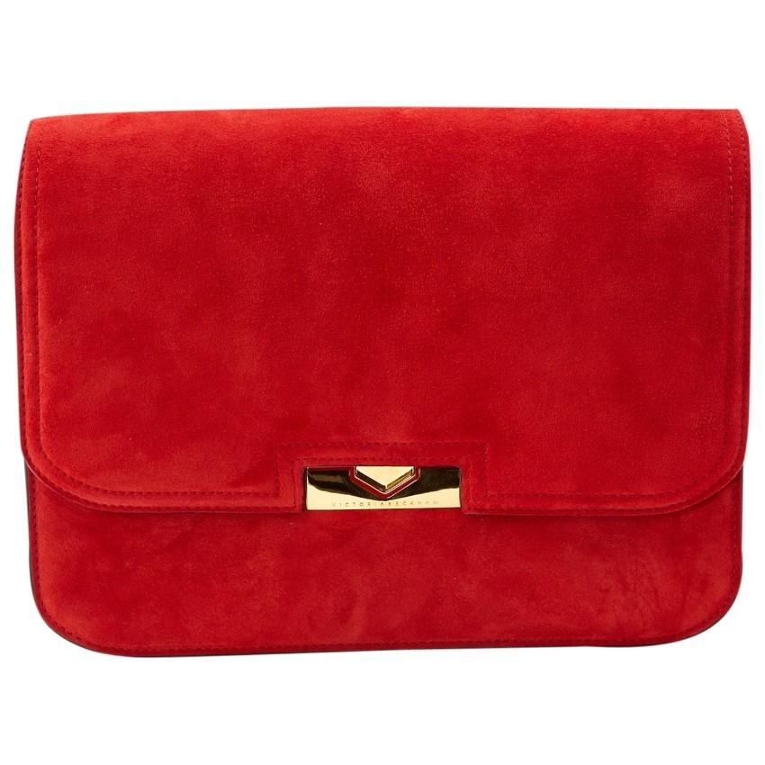red suede purse