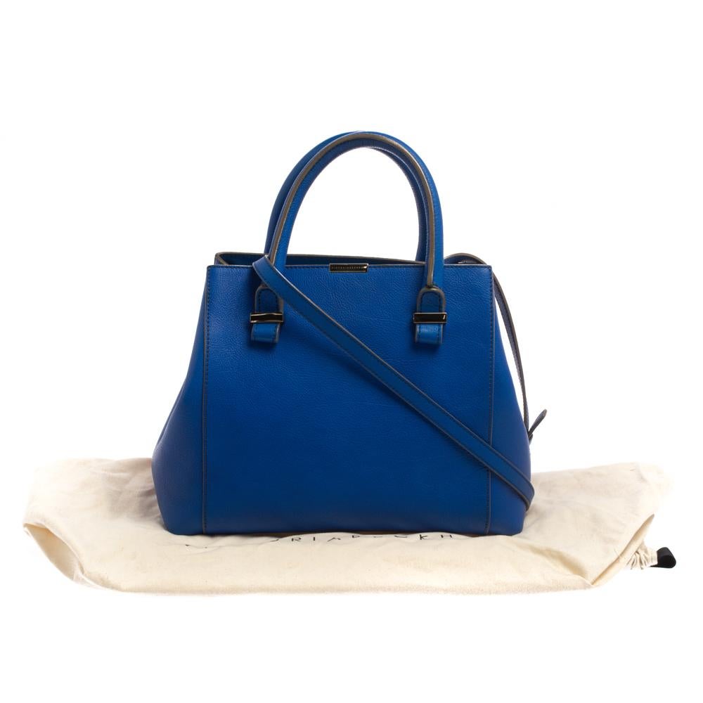 Victoria Beckham Royal Blue Leather Liberty Tote 6