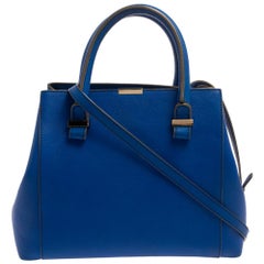 Victoria Beckham Royal Blue Leather Liberty Tote
