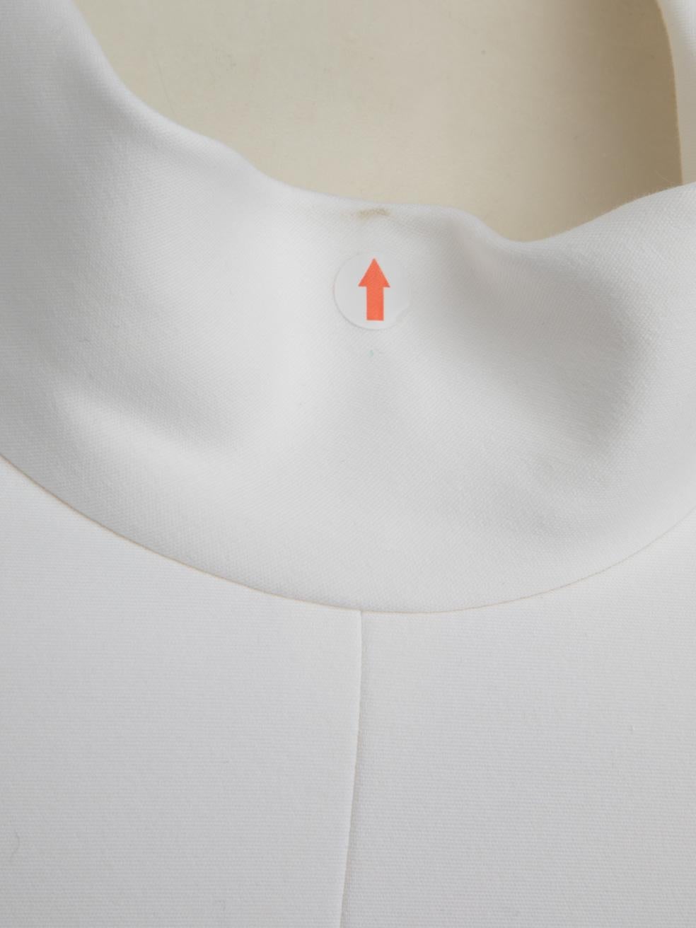 Victoria Beckham S/S 2015 White Midi V-Nick Dress Taglia S.I.V.A. in vendita 1