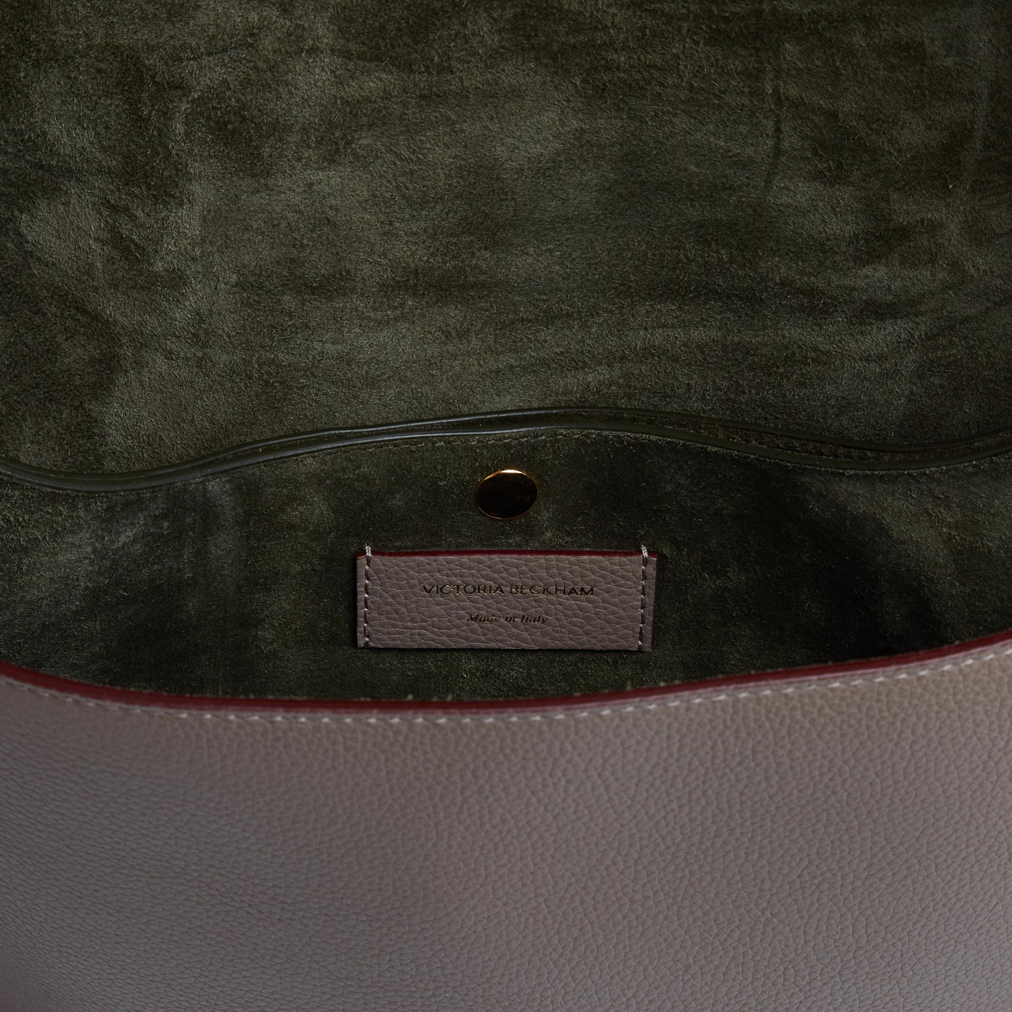 Victoria Beckham Sac étoupe Jumbo taupe Leather Maxi Chain Pouch Shoulder Bag For Sale 4