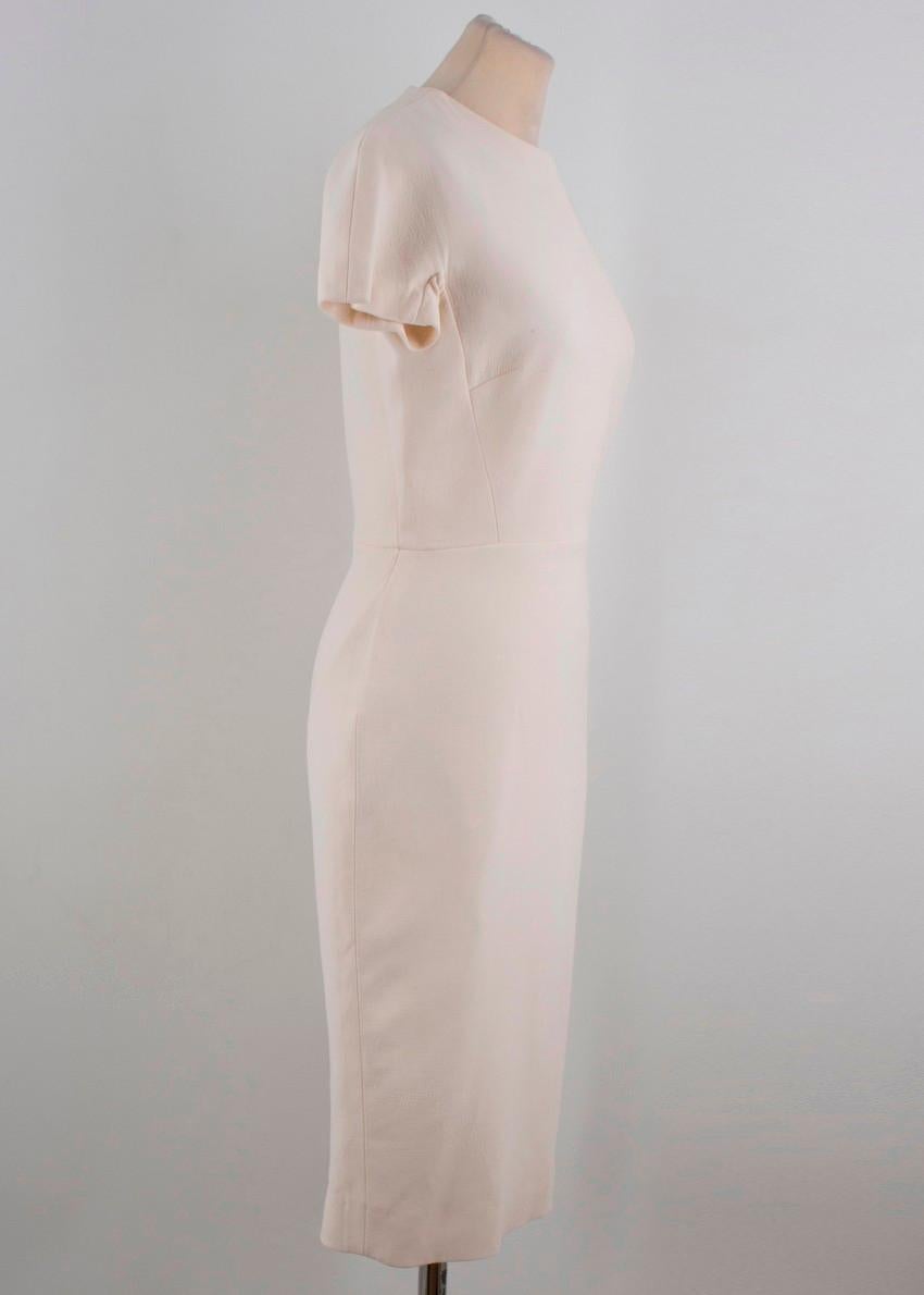 Victoria Beckham Short Sleeve Silk-Wool Midi Dress US 8 3