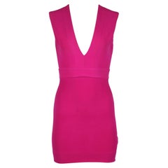 Victoria Beckham Silk And Wool Blend Crepe Mini Dress Uk 6