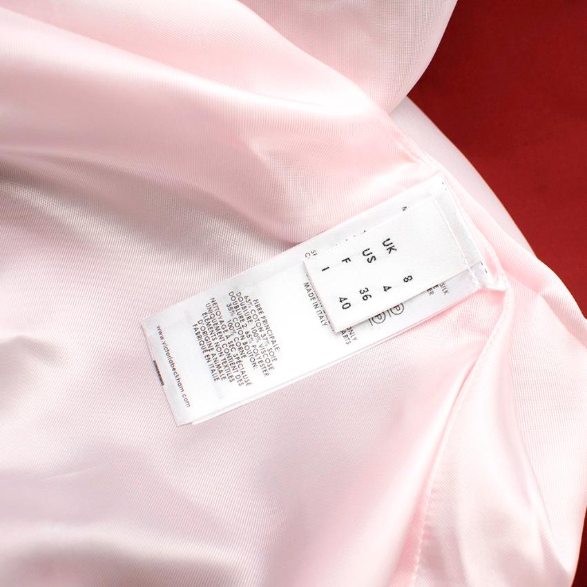 Women's Victoria Beckham Silk Taffeta Masculine Jacket in Burgundy - Size US 4 For Sale