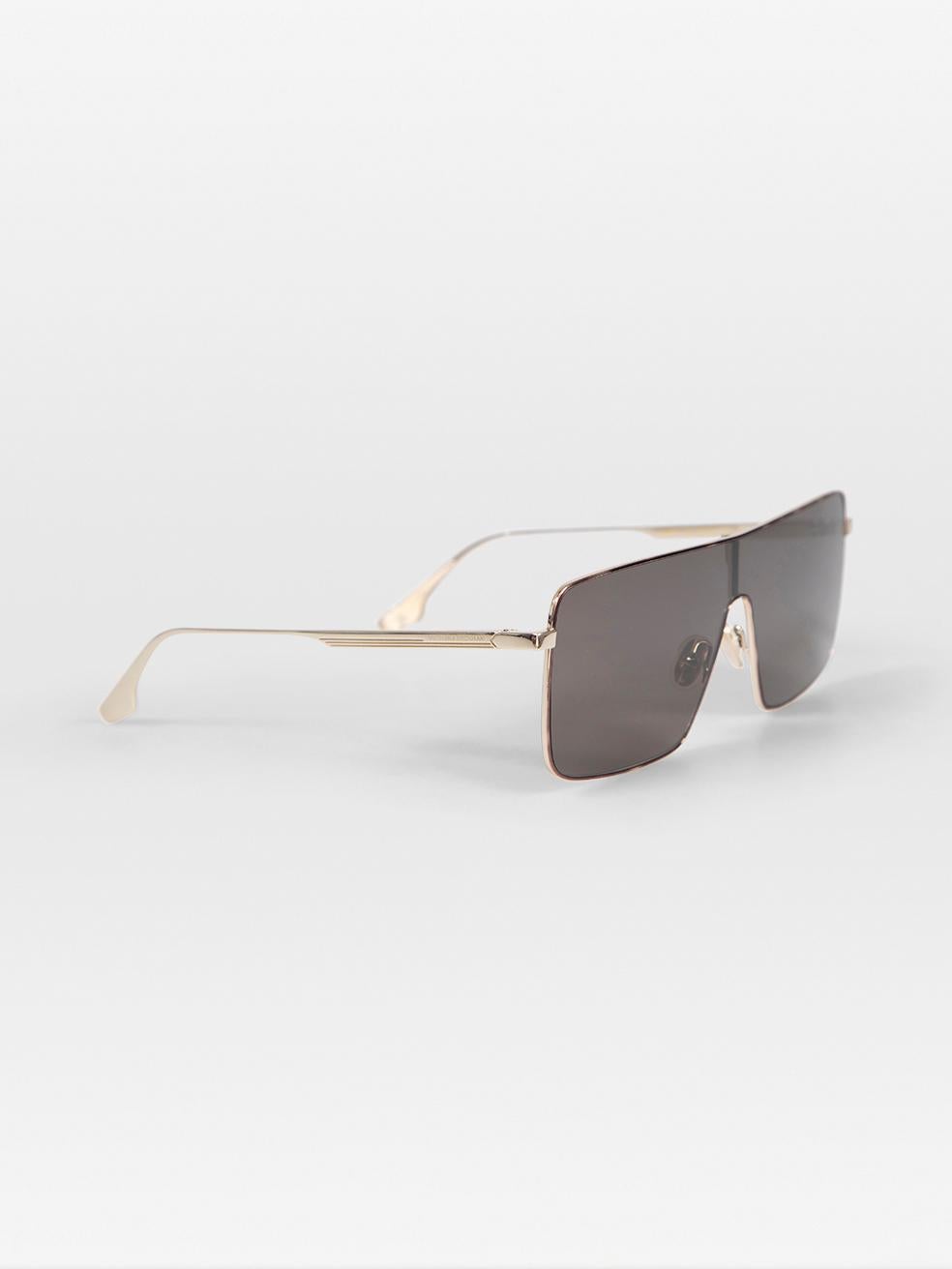 Victoria Beckham Smoke Tinted Shield Sunglasses In New Condition For Sale In London, GB
