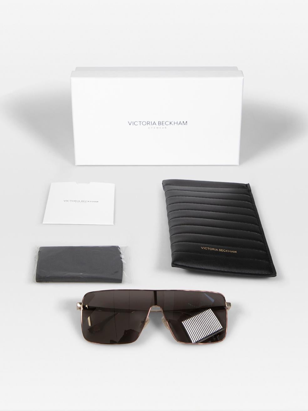 Victoria Beckham Smoke Tinted Shield Sunglasses For Sale 5
