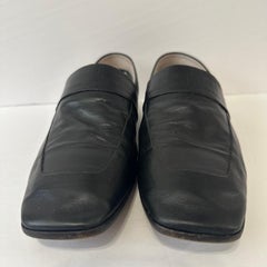 Victoria Beckham Square-Toe Leather Loafers Black IT 38 US 8 Classic Chic Flats