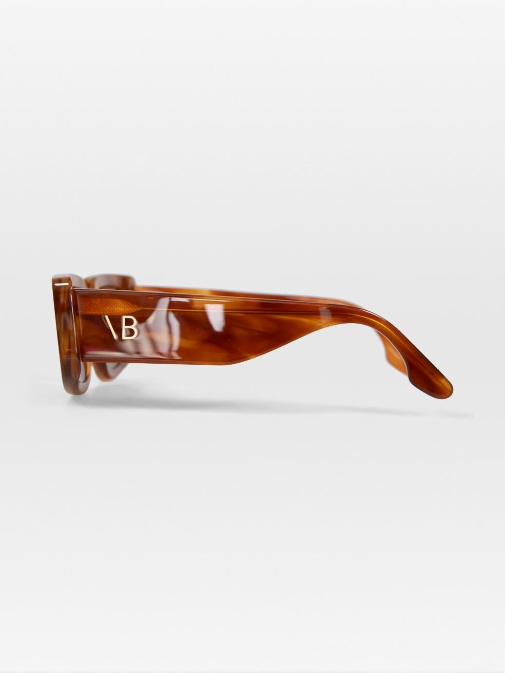 Women's Victoria Beckham Striped Blonde Havana Tinted Sunglasses For Sale