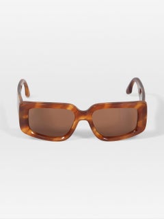 Victoria Beckham Striped Blonde Havana Tinted Sunglasses