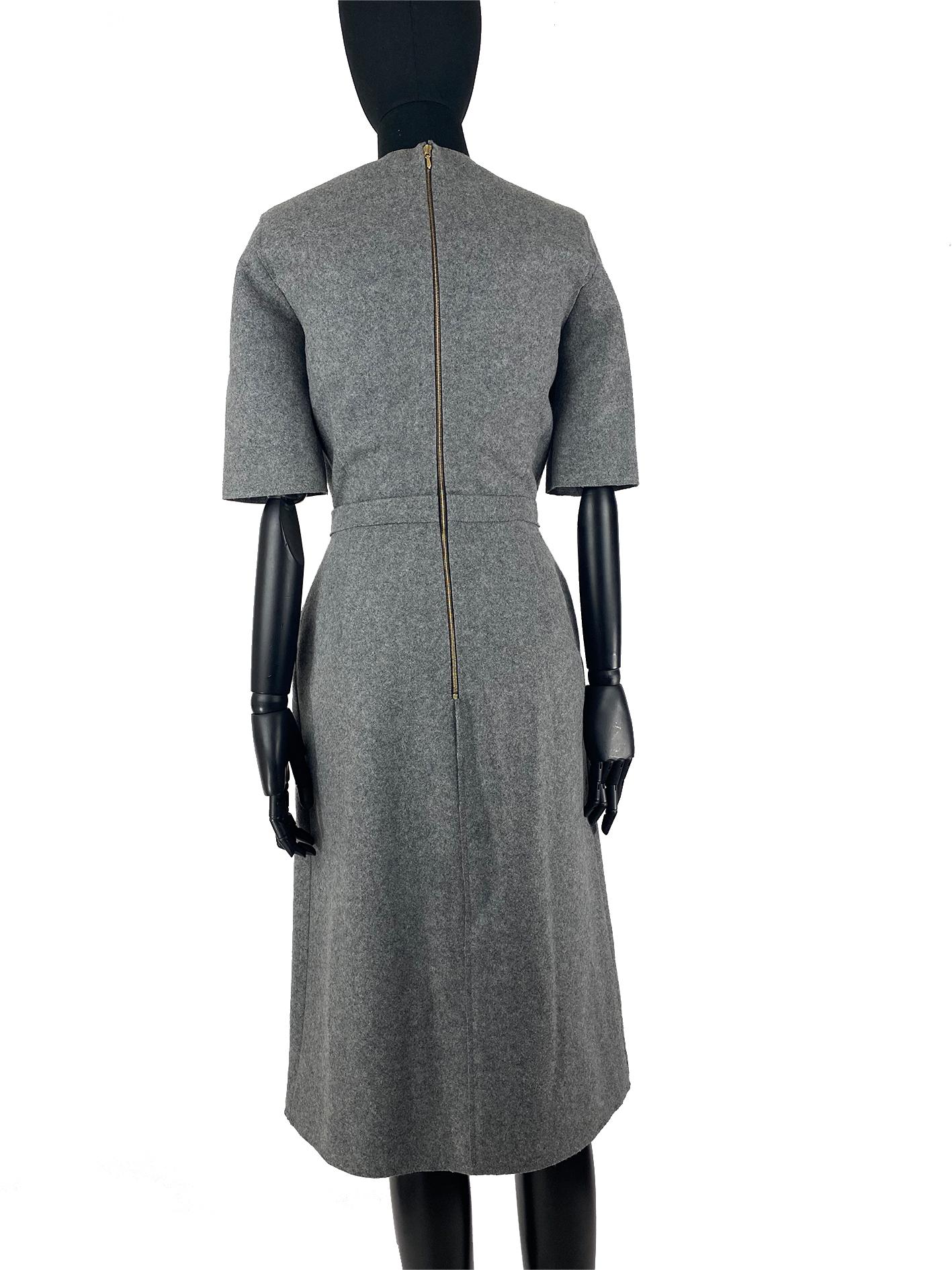 victoria beckham grey dress