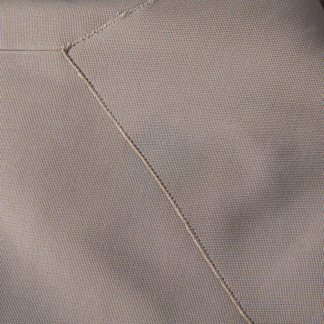 Victoria Beckham Taupe Asymmetric Sleeve Dress Size S In Good Condition For Sale In London, GB