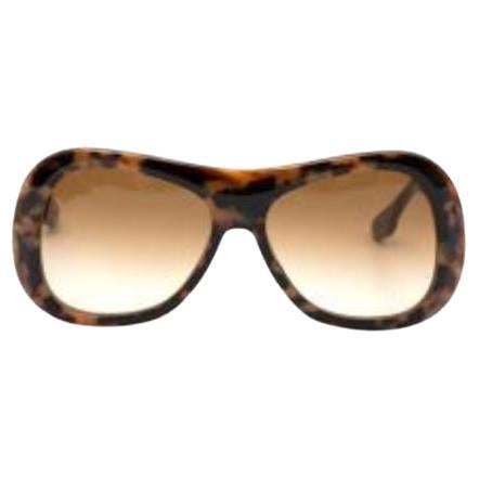 Victoria Beckham Tortoiseshell acetate oversize VB623S Sunglasses For Sale