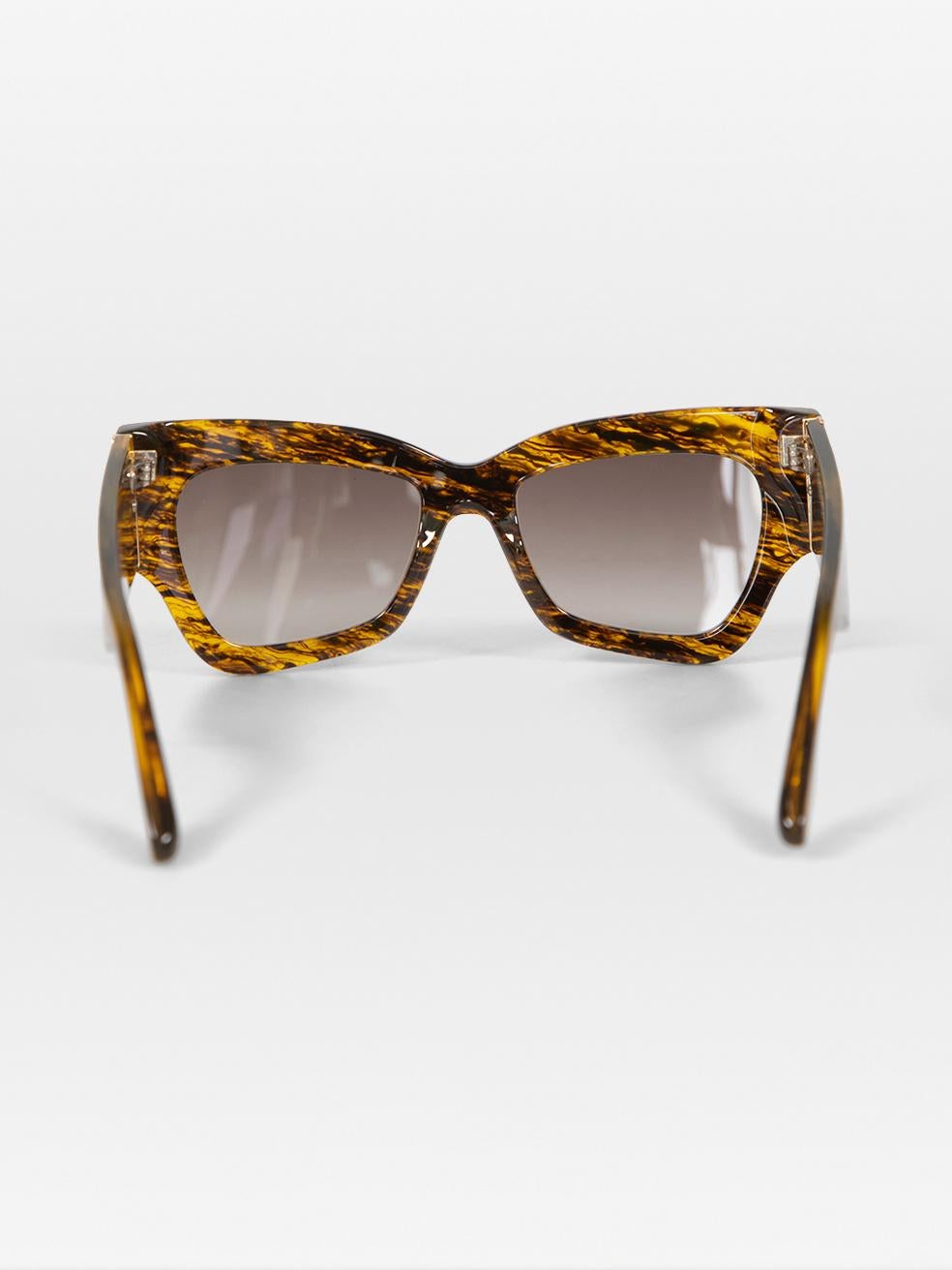 Women's Victoria Beckham Translucent Horn Butterfly Sunglasses For Sale